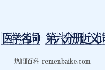 医学名词+第六分册近义词是什么意思的图片